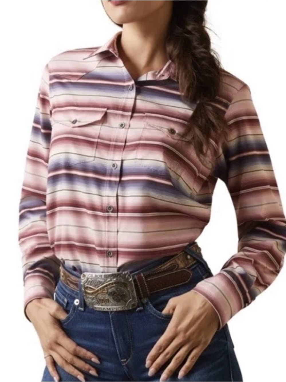 Ariat Tek Western Stripped Button-Down Shirt